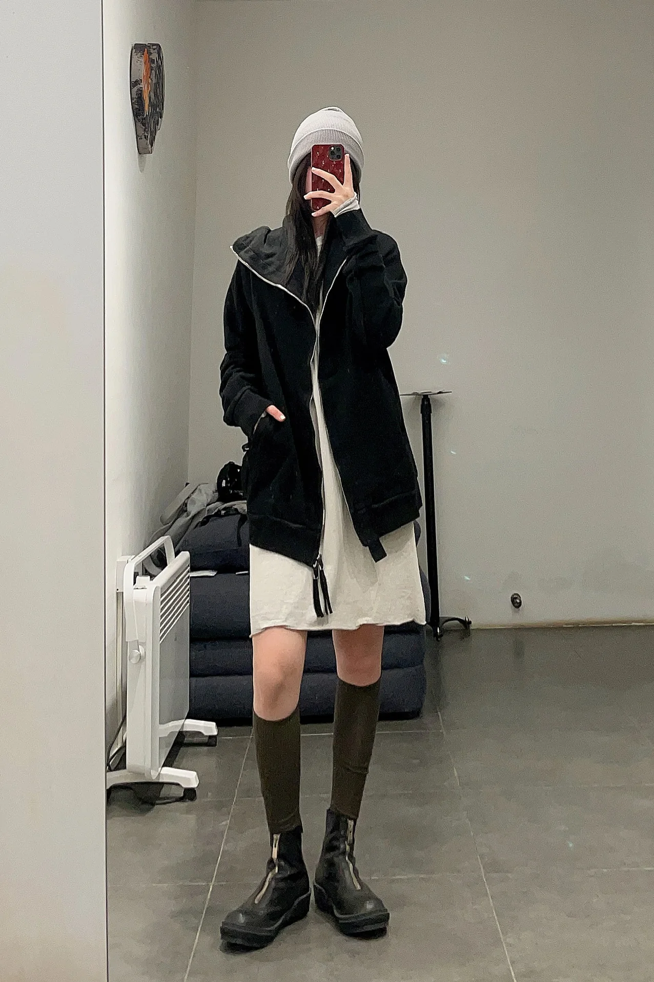 BORIS BIDJAN SABERI BLACK HOODED JACKET ZIPPER2 FTT00008 PBBS26 3 - Image 10