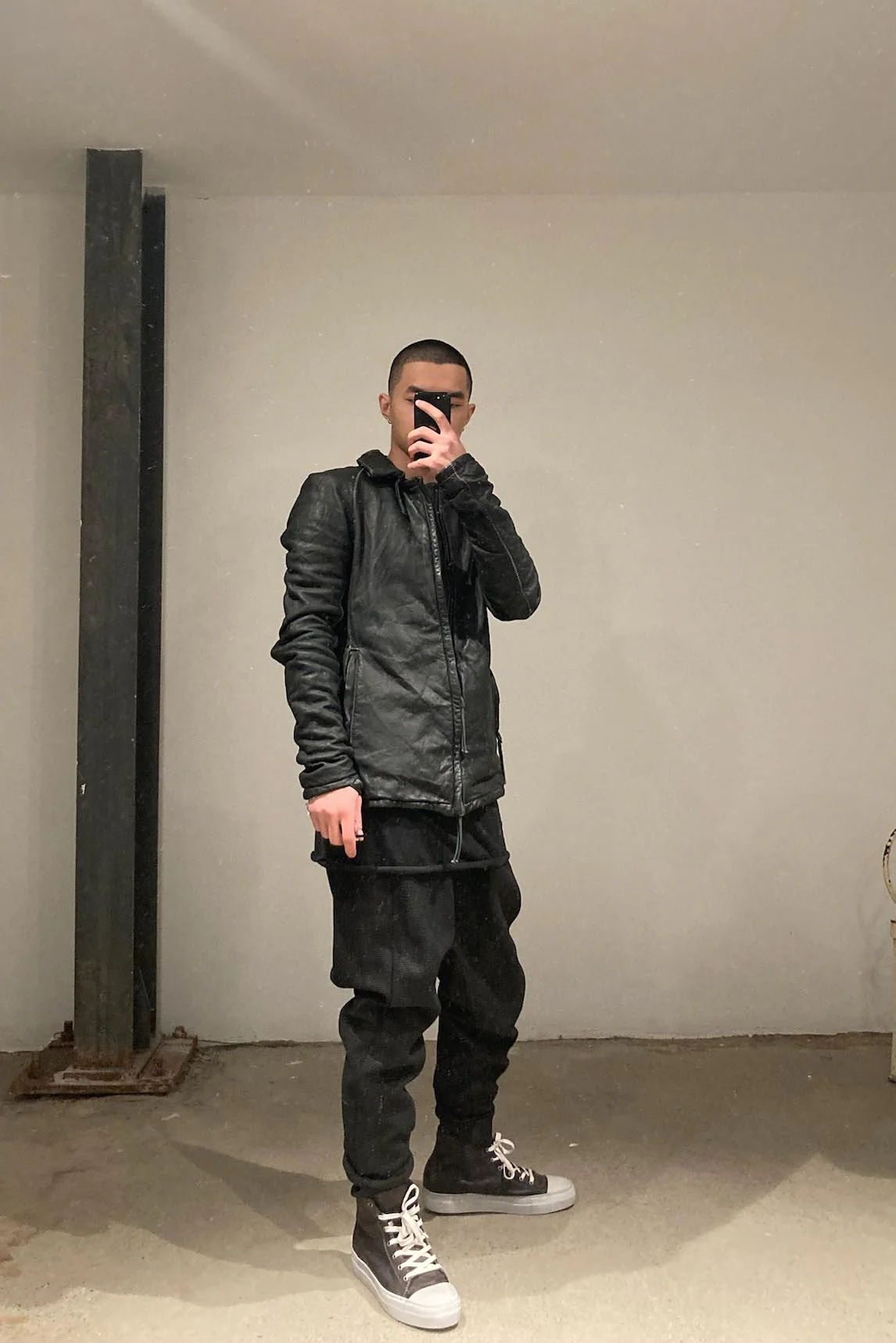 BORIS BIDJAN SABERI Black Horse Leather Jacket J2.1 FMM20020 - Image 16