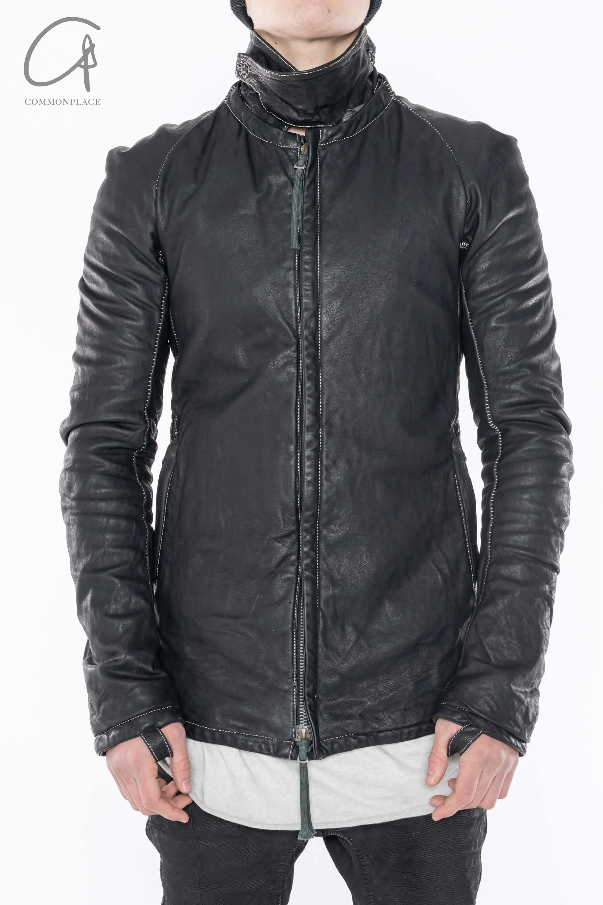 BORIS BIDJAN SABERI Black Horse Leather Jacket J2.1 FMM20020 - Image 9