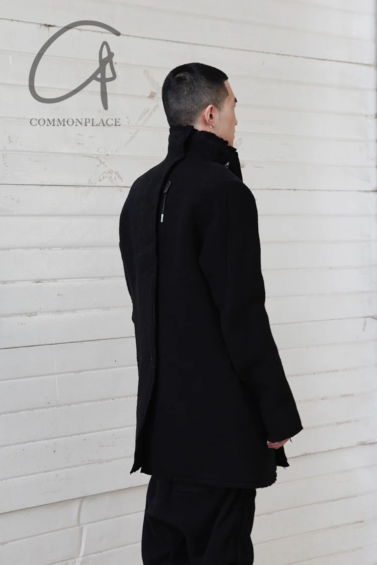 BORIS BIDJAN SABERI BLACK WOOL COAT COAT SHORT1 F19203 PBBS17 - Image 12