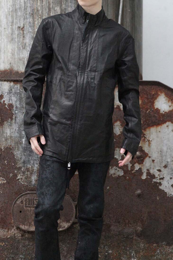 BORIS BIDJAN SABERI calfskin structure stitching reversible jacket J1 FMT20009 PBBS12 - Image 2