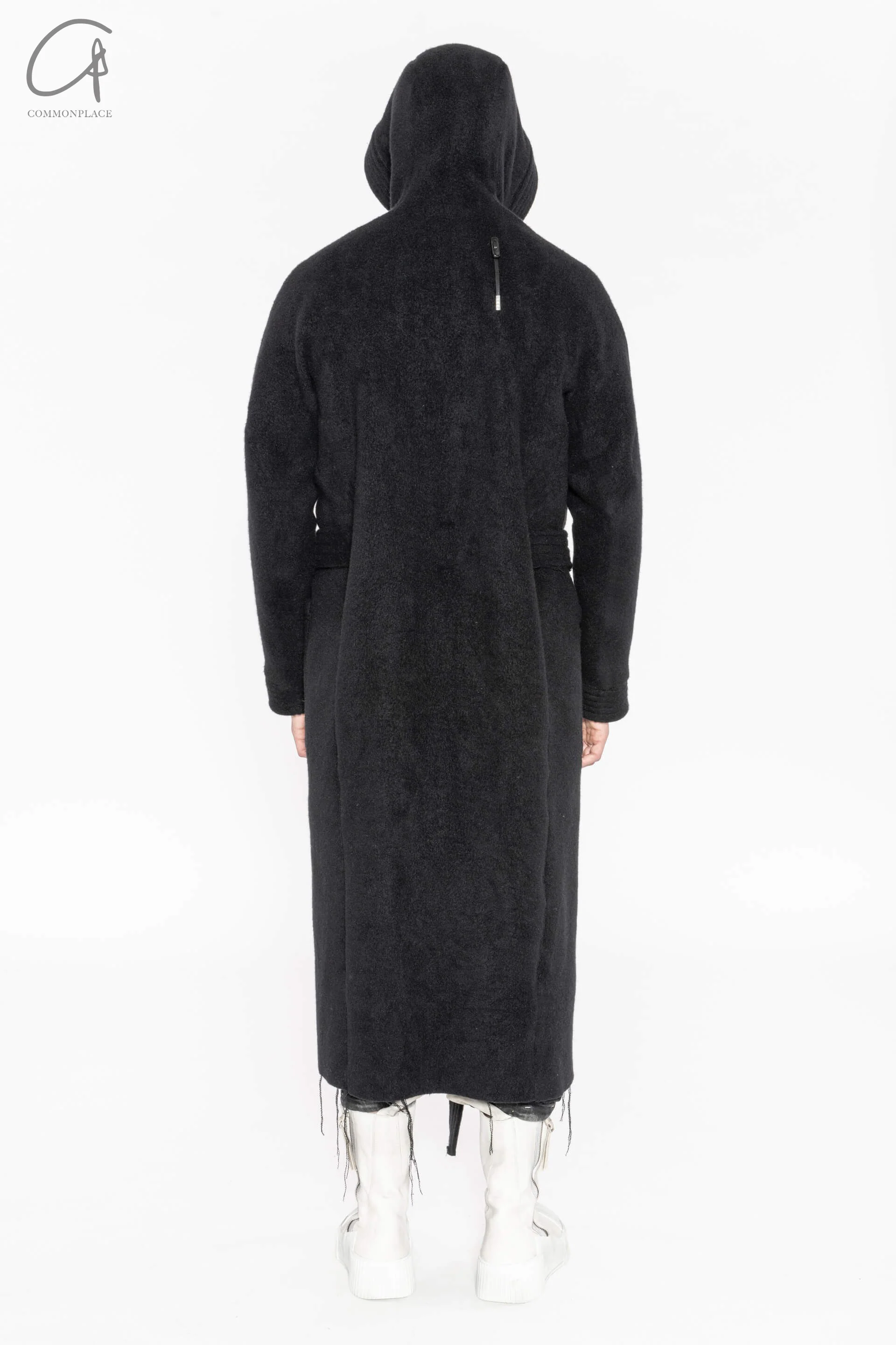 BORIS BIDJAN Saberi cashmere jacket AW22 Robe Coat1 FME10003 Black - Image 3