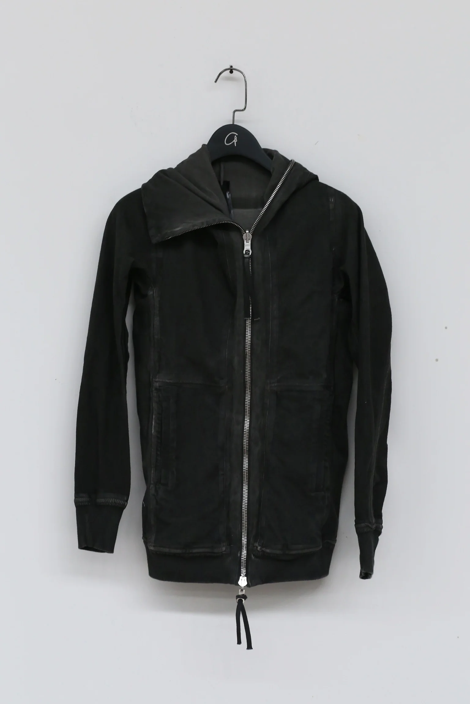 BORIS BIDJAN SABERI Dark Grey Hooded Jacket WZIPPER2 FTO00002 - Image 11