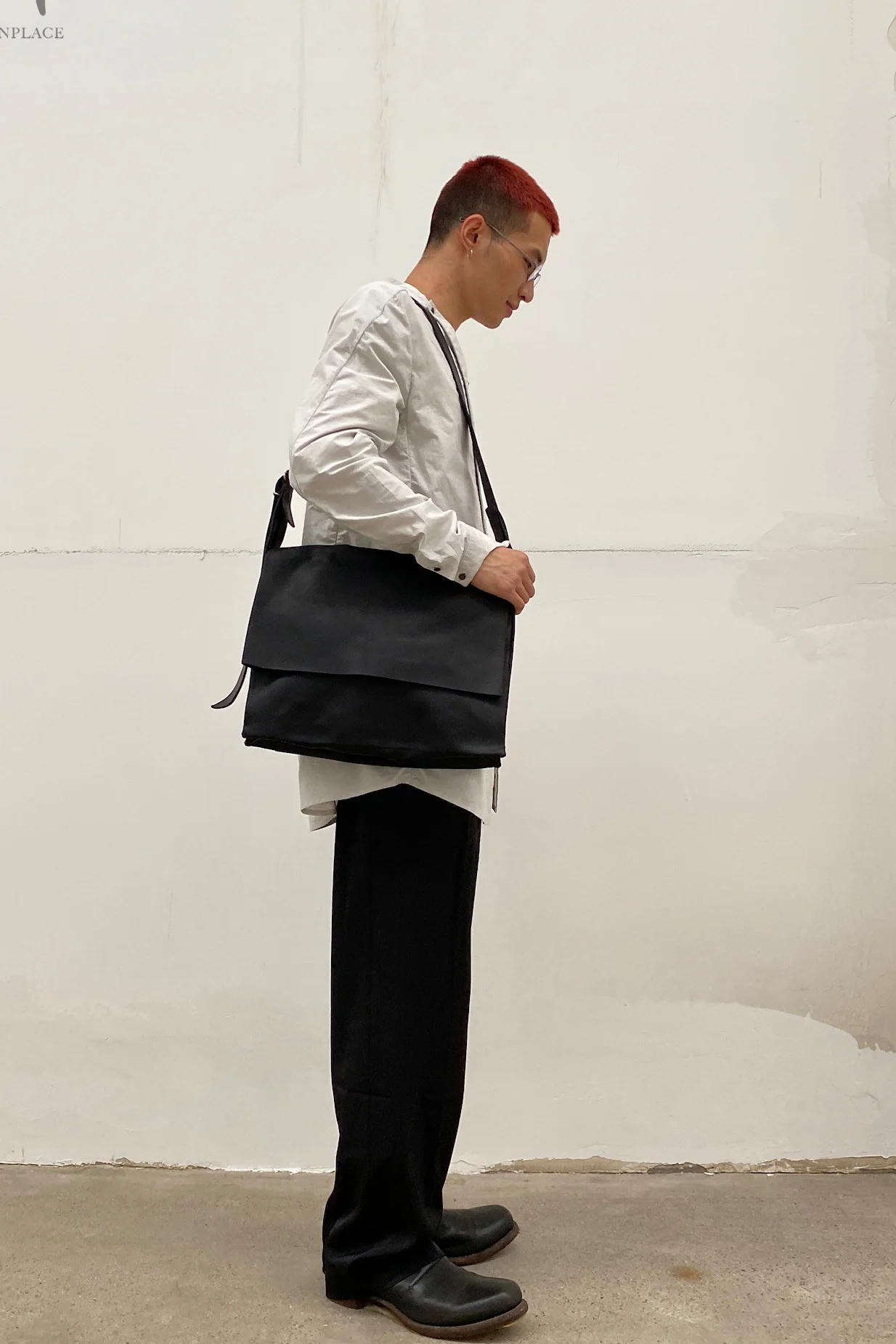 BORIS BIDJAN SABERI Diagonal Shirt SS22 SHIRT6 F1501M Light Grey - Image 19