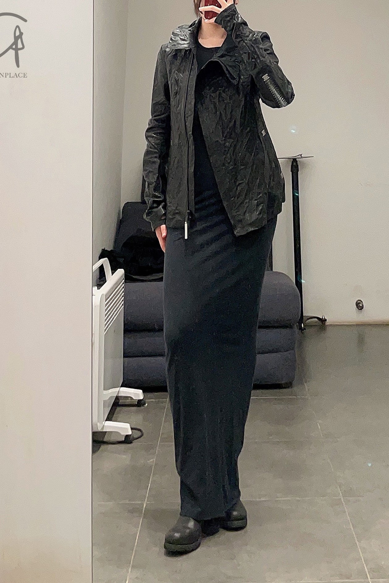 Boris Bidjan Saberi WDRESS2 Series Long Dress Series WDRESS2 FTT00001-HEI Black - Image 18