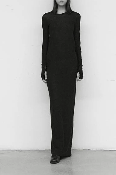 Boris Bidjan Saberi WDRESS2 Series Long Dress Series WDRESS2 FTT00001-HEI Black - Image 8