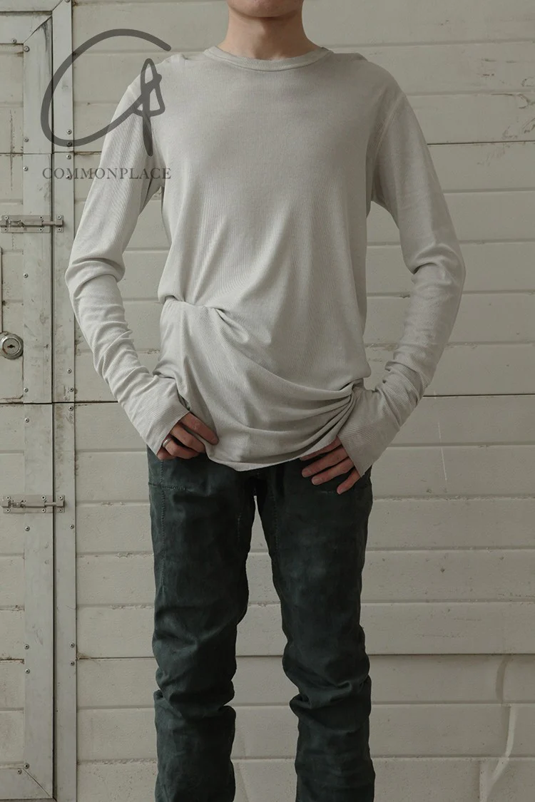 BORIS BIDJAN SABERI FTJ00001 Hand dyed T white LS1 - Image 2