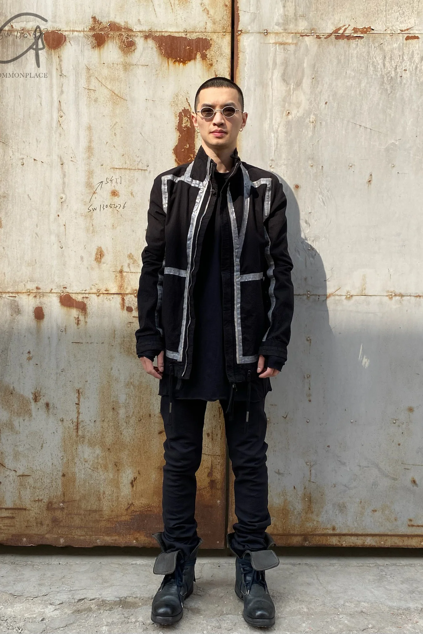 BORIS BIDJAN SABERI Hand dyed machete trousers AW22 P13.TF FIF10003 Black PBBS4 5 - Image 15