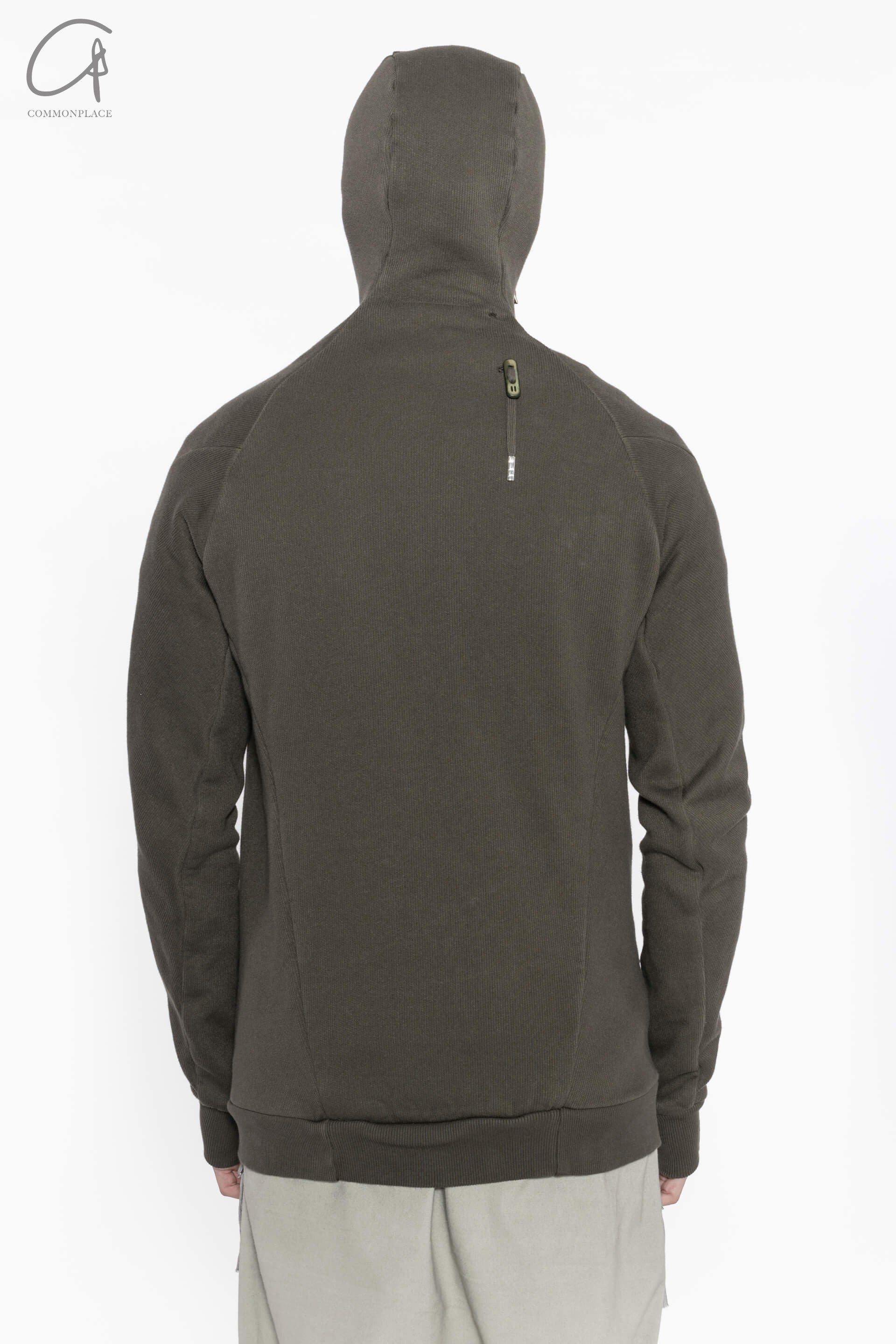 BORIS BIDJAN SABERI Hooded Jacket AW22 ZIPPER2 FTT00008 Gray Coffee 2 - Image 4