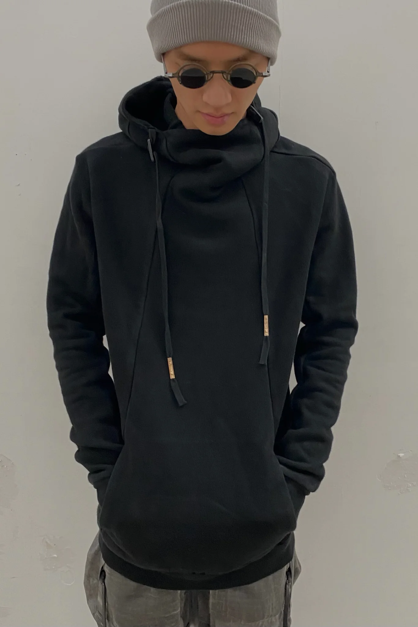 BORIS BIDJAN Saberi hooded sweater AW22 HOODY2 FTT00008 Black - Image 2