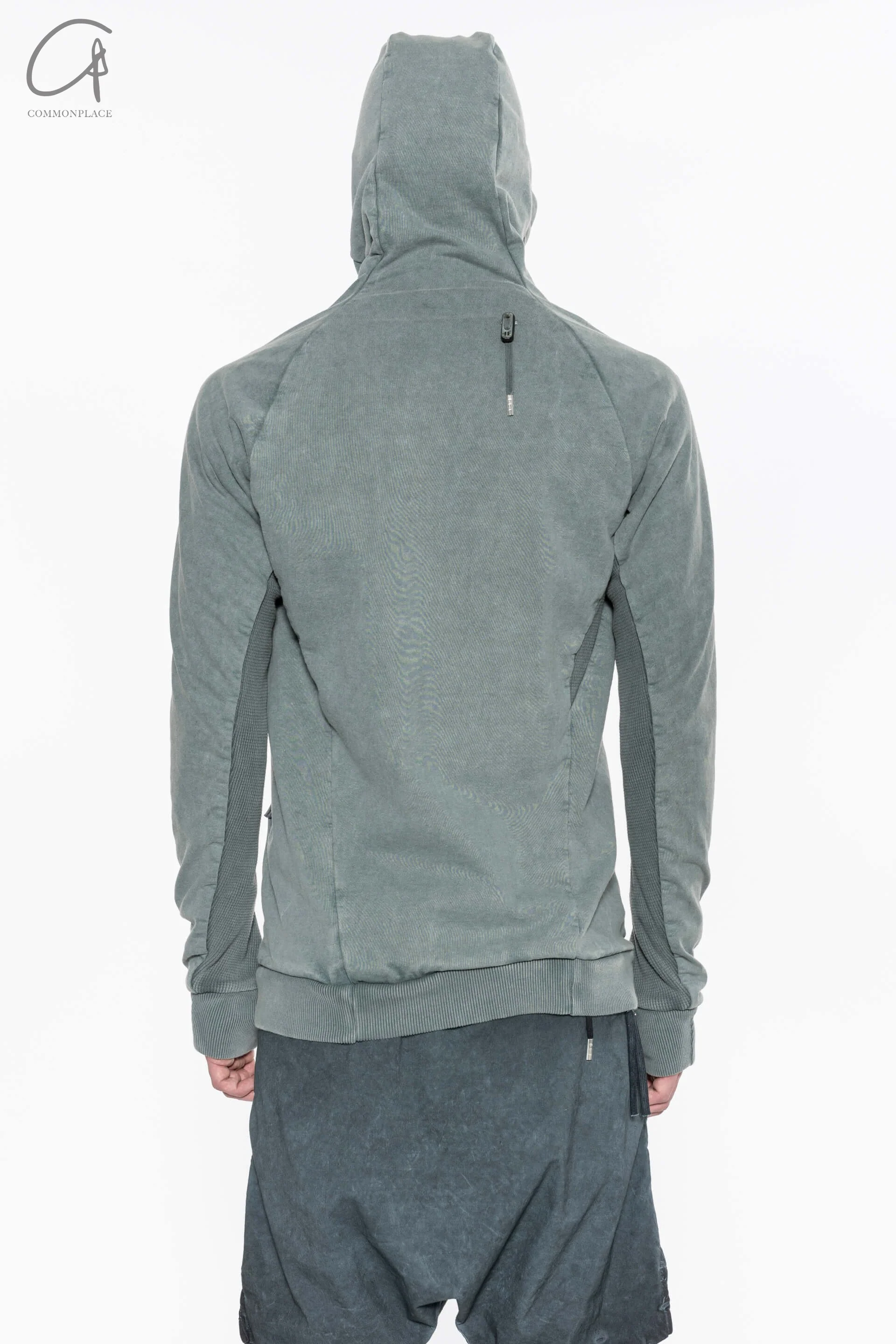 Boris Bidjan Saberi Hooded Zip-Up Sport Jacket ZIPPER4.1 TO00002+F0406C-HZ Seaweed - Image 3