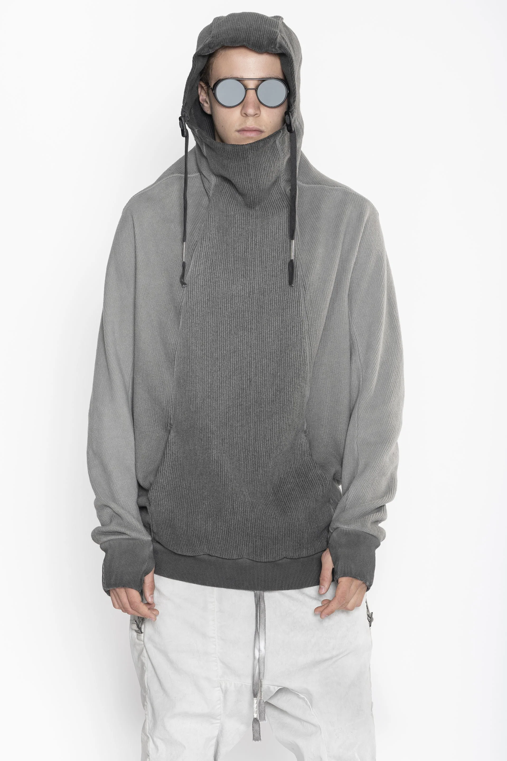 BORIS BIDJAN SABERI Hoodie Dark Grey HOODY2 F099 - Image 7