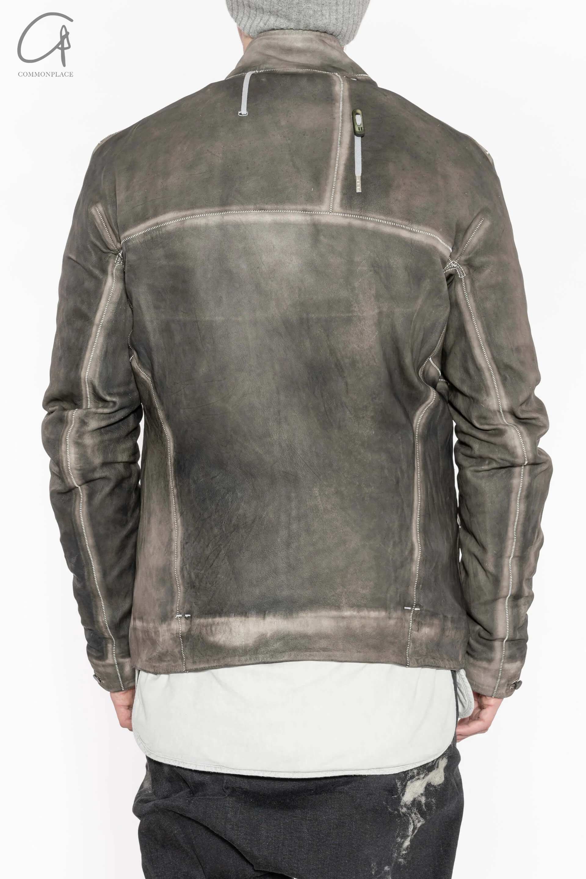 BORIS BIDJAN SABERI Kangaroo Skin -gray jacket J1.1 ST FMM20053 - Image 5
