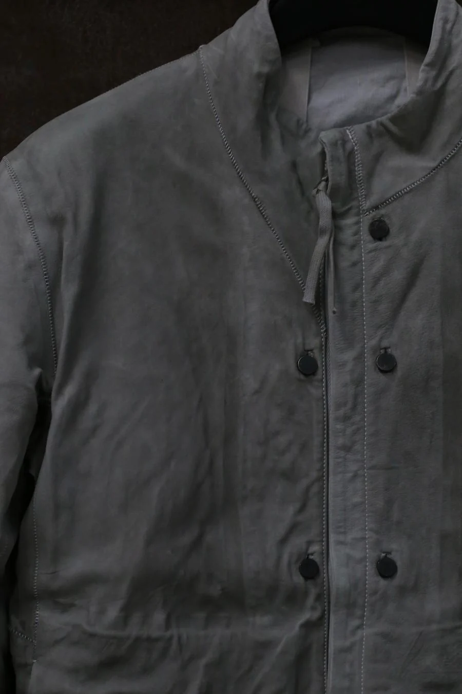 BORIS BIDJAN SABERI Kangaroo Skin -gray jacket J1.1 ST FMM20053 - Image 9