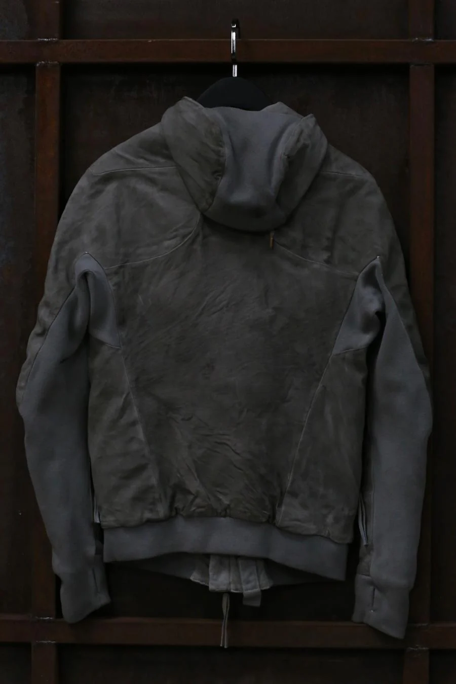 BORIS BIDJAN Saberi Kangaroo Skin -staining Jacket AW22 Zipper 22.1 FMM20006 carbon gray - Image 18