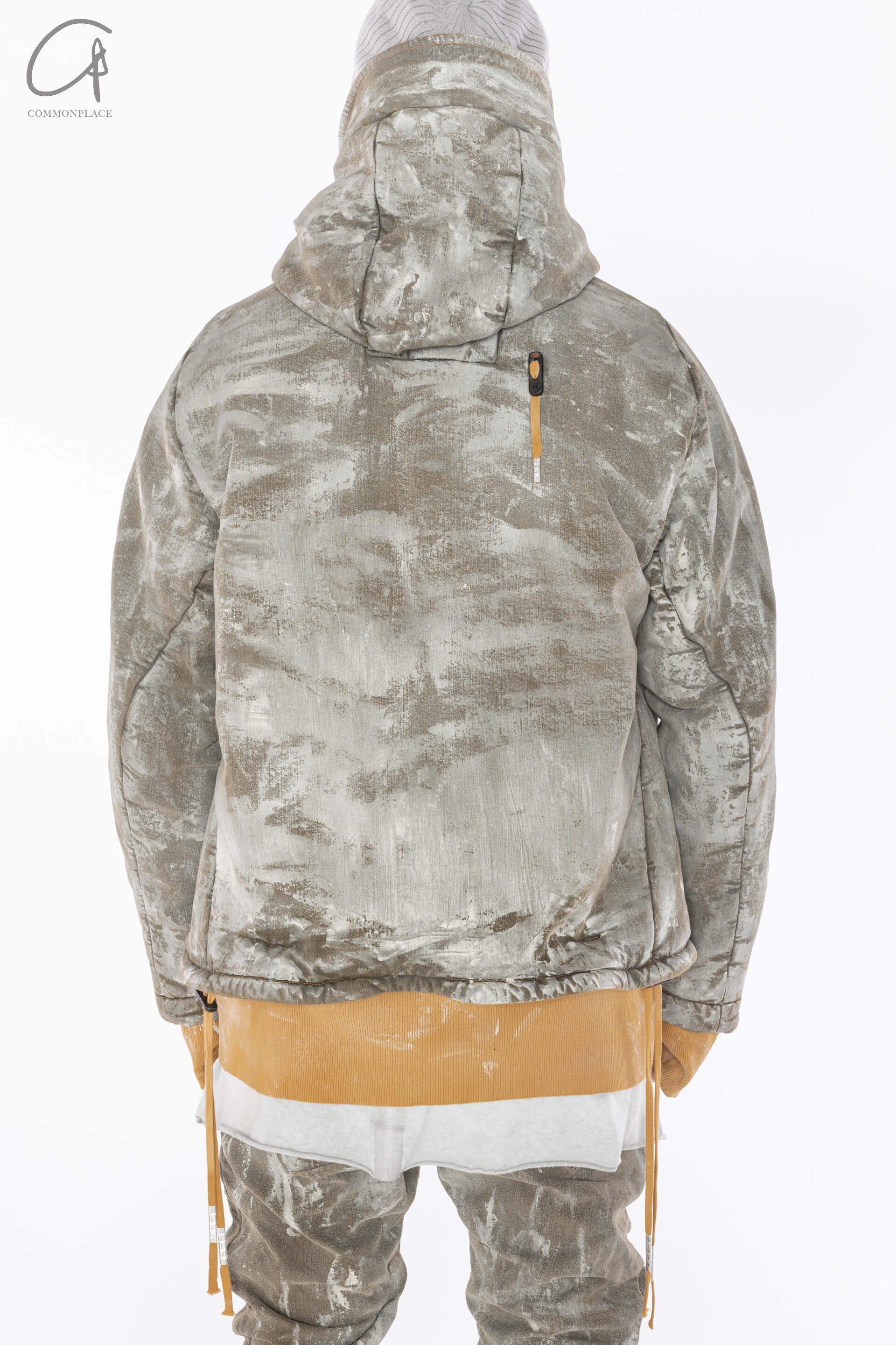 BORIS BIDJAN SABERI Light Glue Dyed Hooded Jacket AW21 PARKA JACKET1 FKU10001 - Image 11