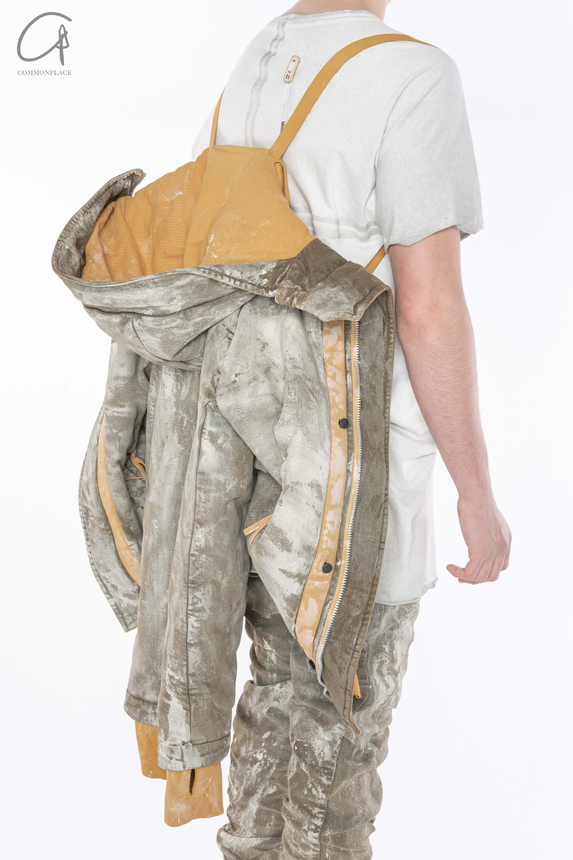 BORIS BIDJAN SABERI Light Glue Dyed Hooded Jacket AW21 PARKA JACKET1 FKU10001 - Image 12