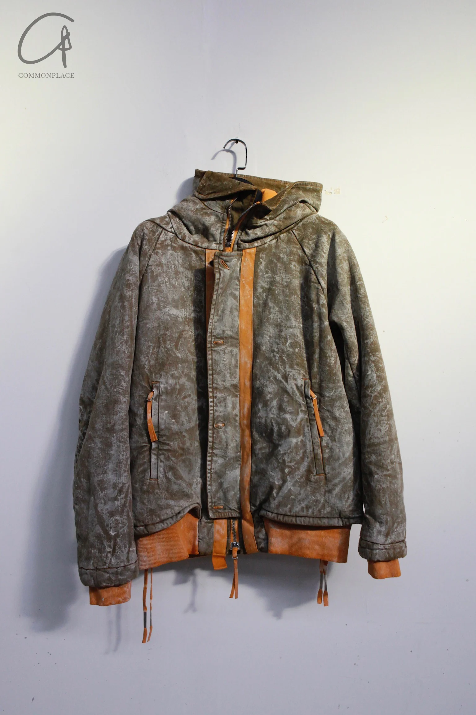 BORIS BIDJAN SABERI Light Glue Dyed Hooded Jacket AW21 PARKA JACKET1 FKU10001 - Image 13