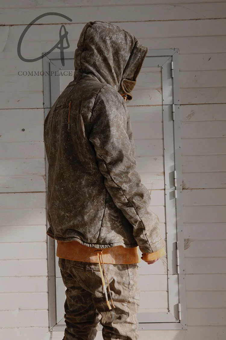 BORIS BIDJAN SABERI Light Glue Dyed Hooded Jacket AW21 PARKA JACKET1 FKU10001 - Image 3