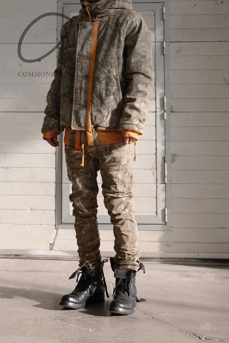 BORIS BIDJAN SABERI Light Glue Dyed Hooded Jacket AW21 PARKA JACKET1 FKU10001 - Image 4