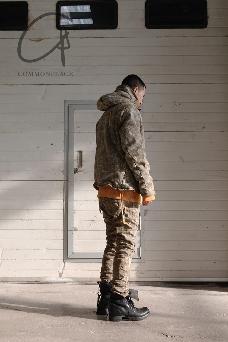 BORIS BIDJAN SABERI Light Glue Dyed Hooded Jacket AW21 PARKA JACKET1 FKU10001 - Image 7
