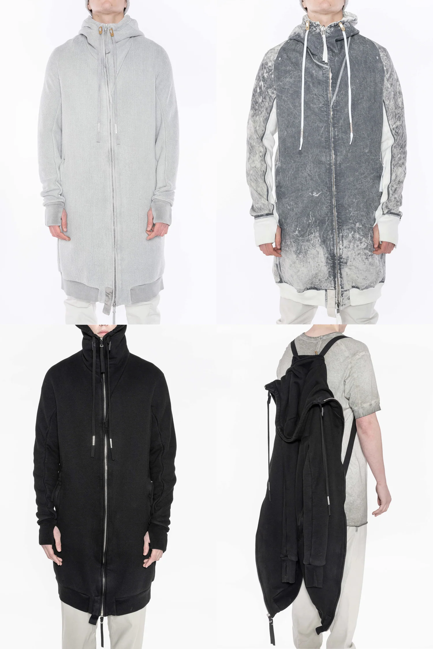 BORIS BIDJAN SABERI hooded jacket ZIPPER3.1 F099 PBBS30 off-white pure cotton - Image 6