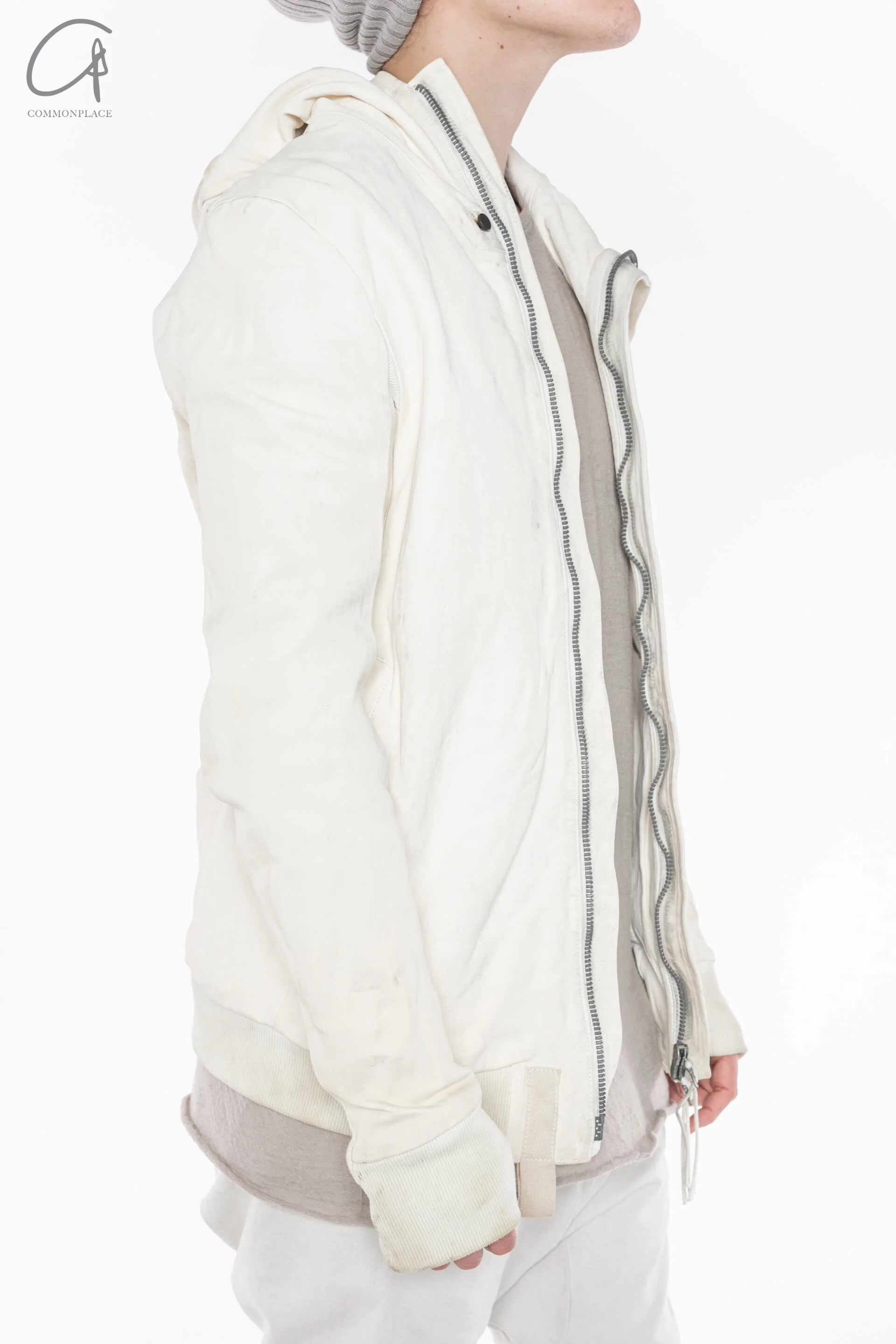 BORIS BIDJAN SABERI light grey jacket ZIPPER 22 FMM20006 - Image 2