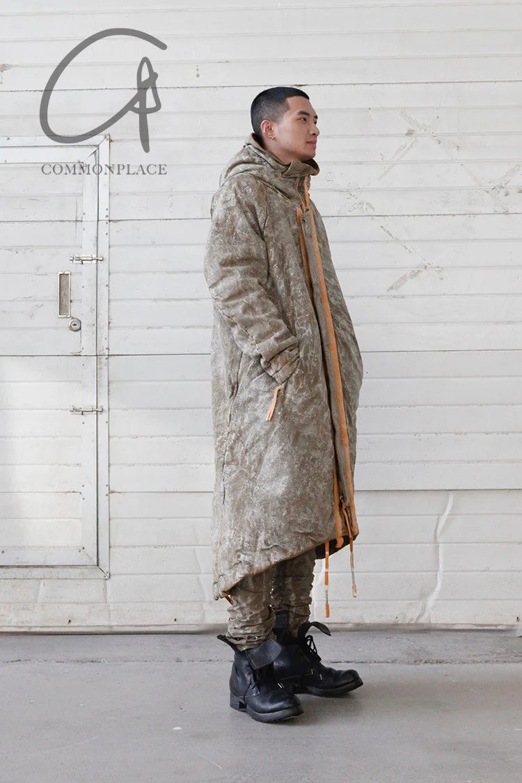 BORIS BIDJAN SABERI Light Gum Dyed Mid-Long Hooded Jacke AtW21 PARKA FISHTAIL1 FKU10001 - Image 11