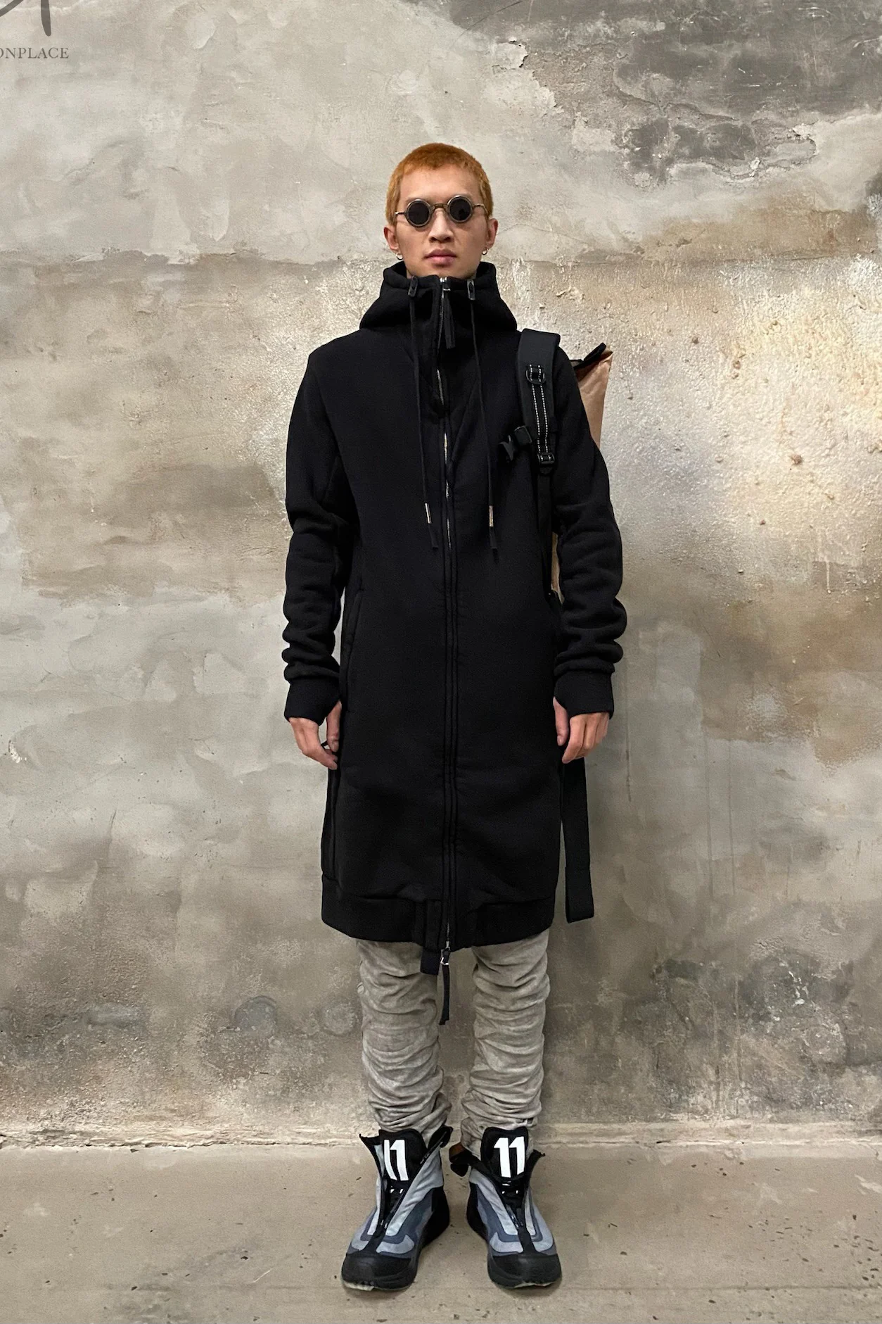 BORIS BIDJAN SABERI long coat AW22 ZIPPER3.1 FWT00005  black cashmere + cotton - Image 14