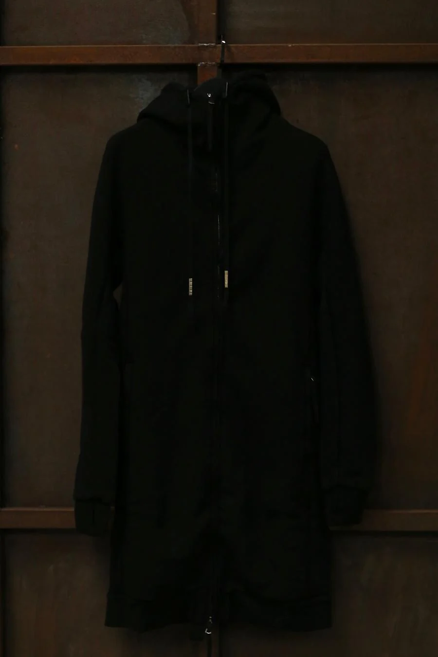 BORIS BIDJAN SABERI long coat AW22 ZIPPER3.1 FWT00005  black cashmere + cotton - Image 6