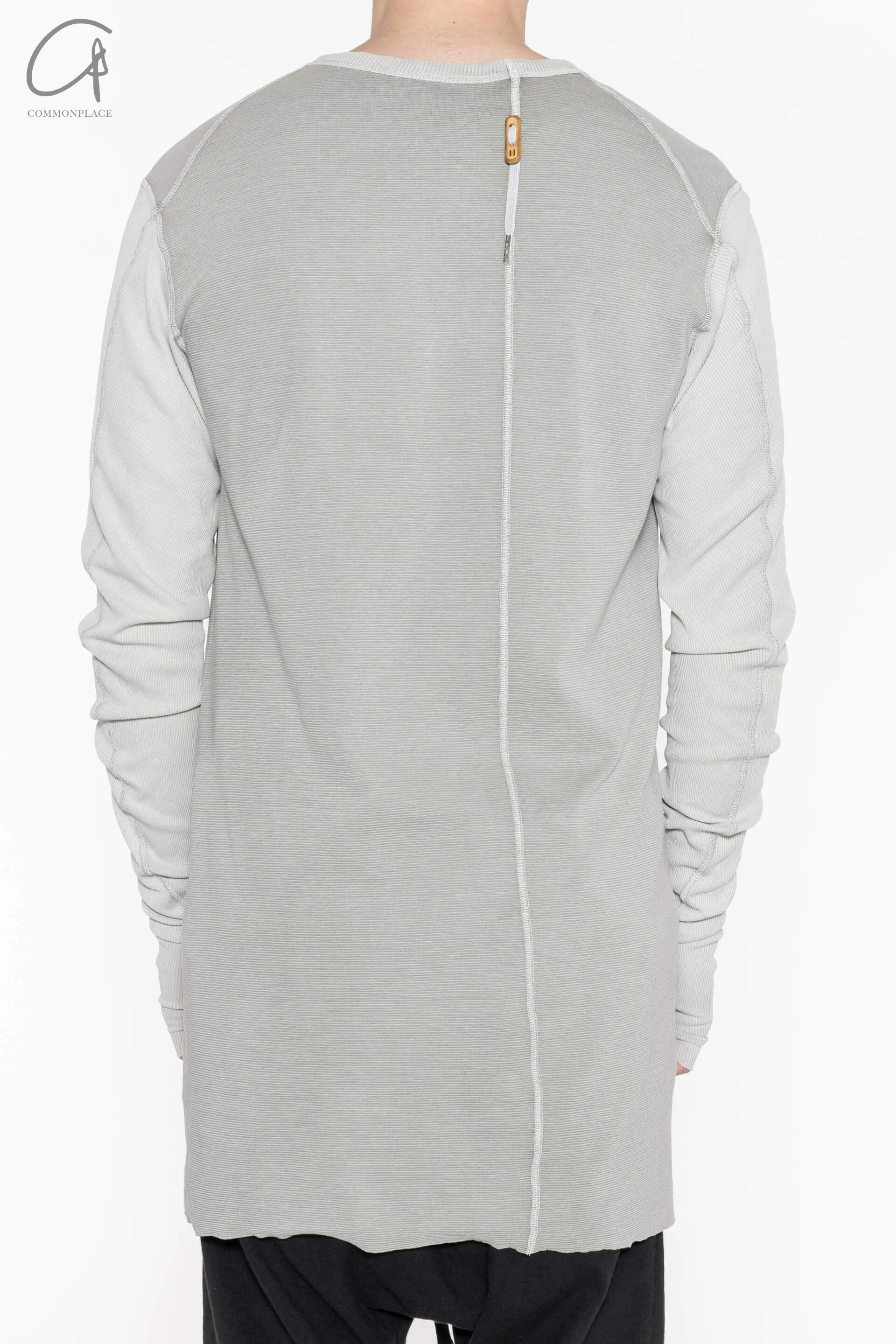 BORIS BIDJAN SABERI Long Sleeve T-Shirt AW22 LS1.2 RF FTN00001+FTJ00001 Light Gray PBBS23 4 - Image 3