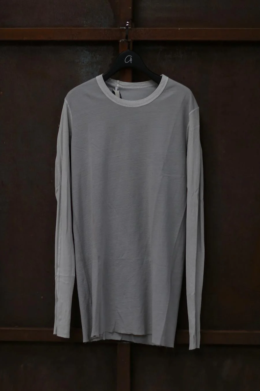 BORIS BIDJAN SABERI Long Sleeve T-Shirt AW22 LS1.2 RF FTN00001+FTJ00001 Light Gray PBBS23 4 - Image 4