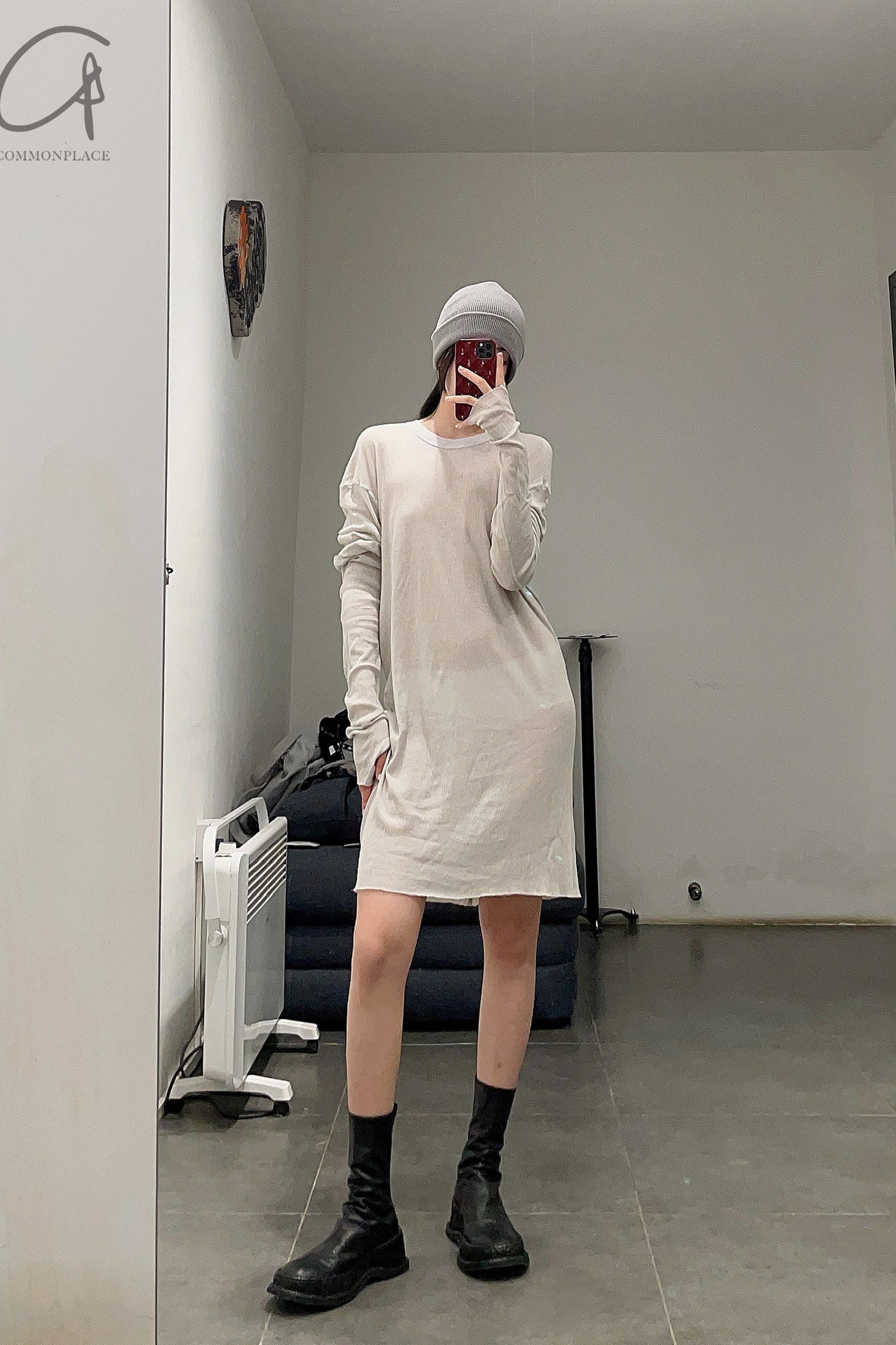 BORIS BIDJAN SABERI long-sleeved T-shirt AW22 LS1 TF FFA00001 light gray PBBS23 6 - Image 16