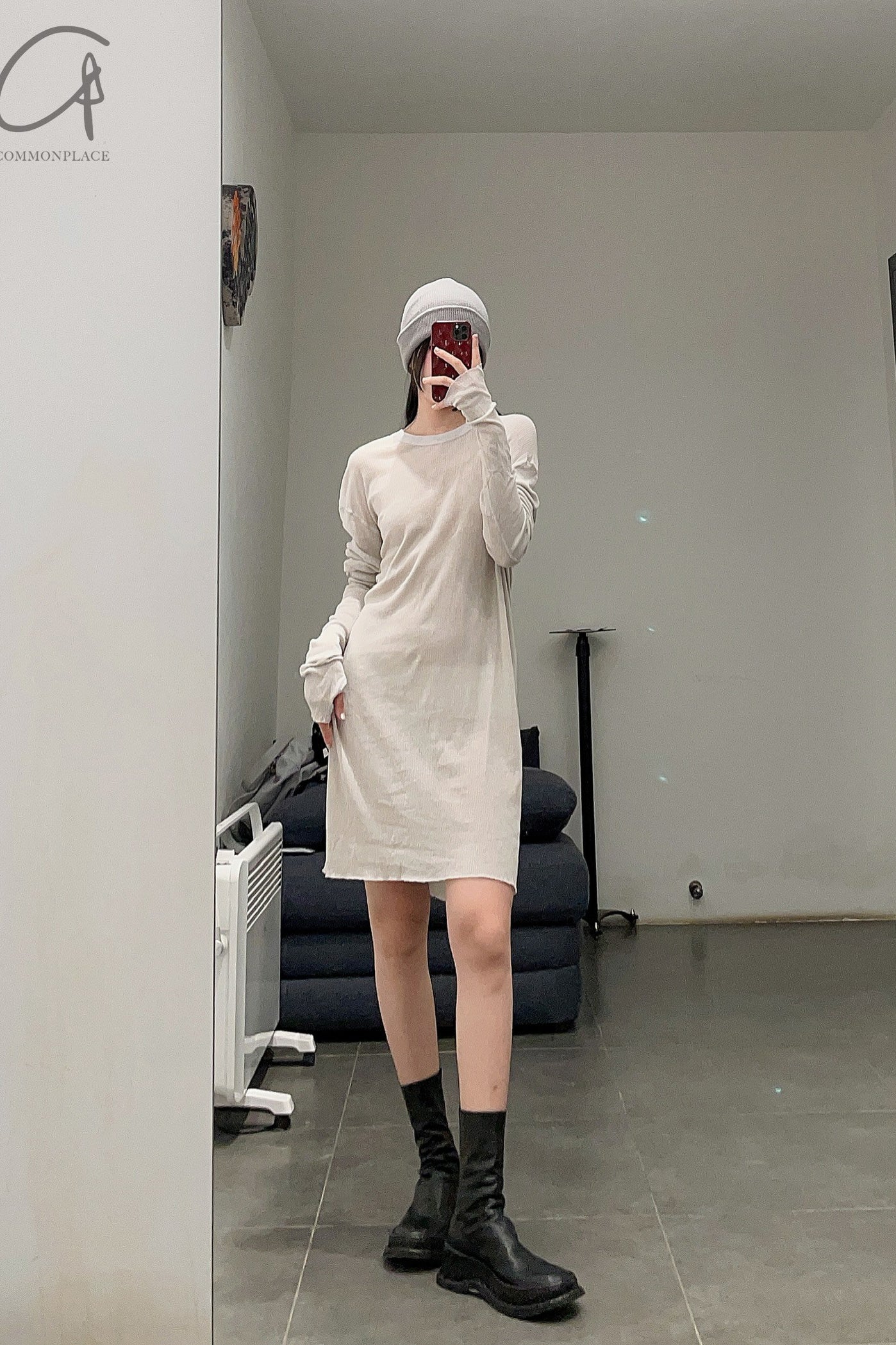 BORIS BIDJAN SABERI long-sleeved T-shirt AW22 LS1 TF FFA00001 light gray PBBS23 6 - Image 18