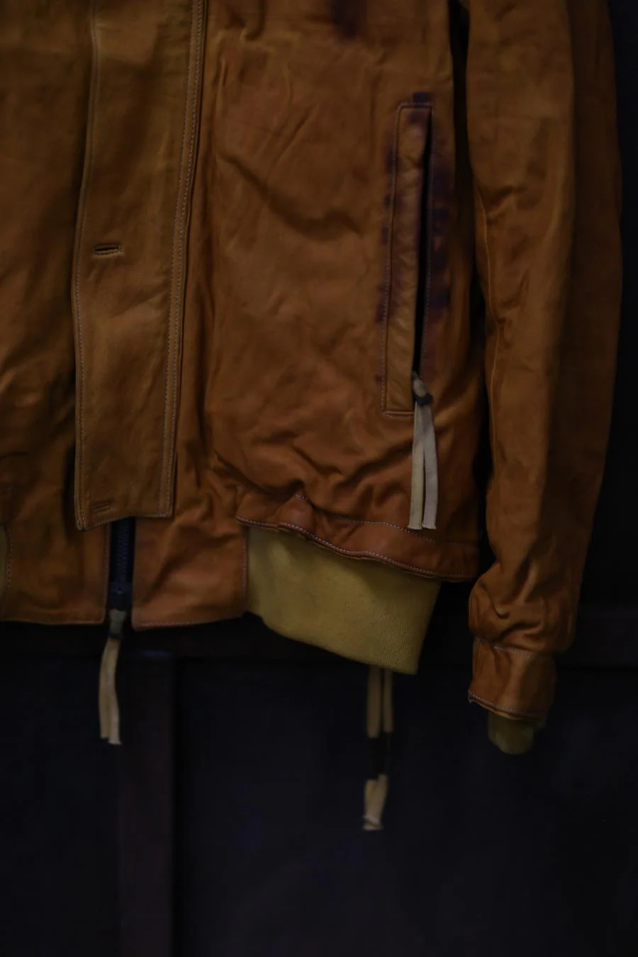 BORIS BIDJAN SABERI Mabi coat AW22 J10 FMM20020 Dirty Yellow - Image 6