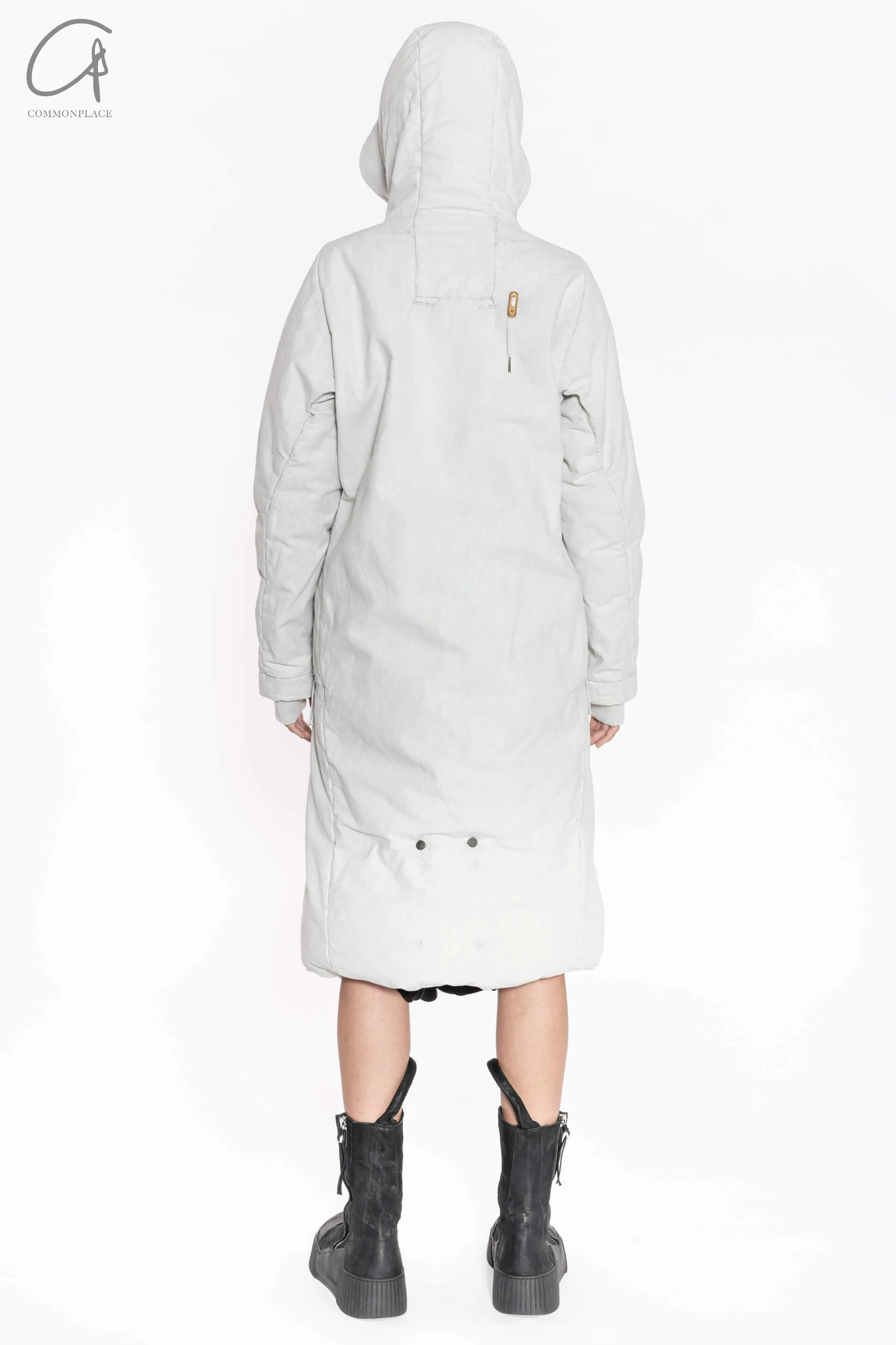 BORIS BIDJAN SABERI mid-length jacket AW23 WPARKA FISHTAIL1 F1502F-W light gray - Image 4