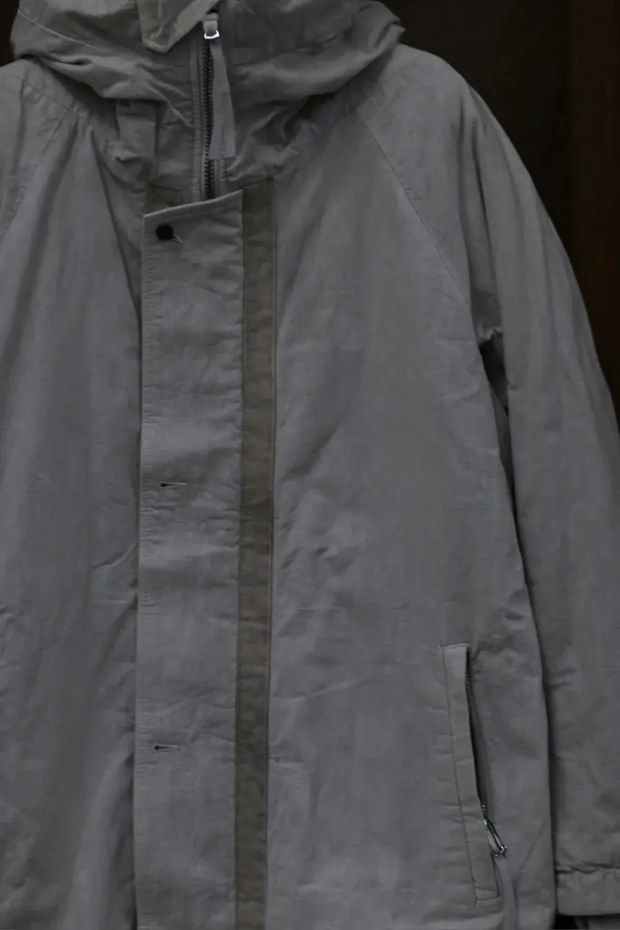 BORIS BIDJAN SABERI mid-length jacket AW23 WPARKA FISHTAIL1 F1502F-W light gray - Image 6