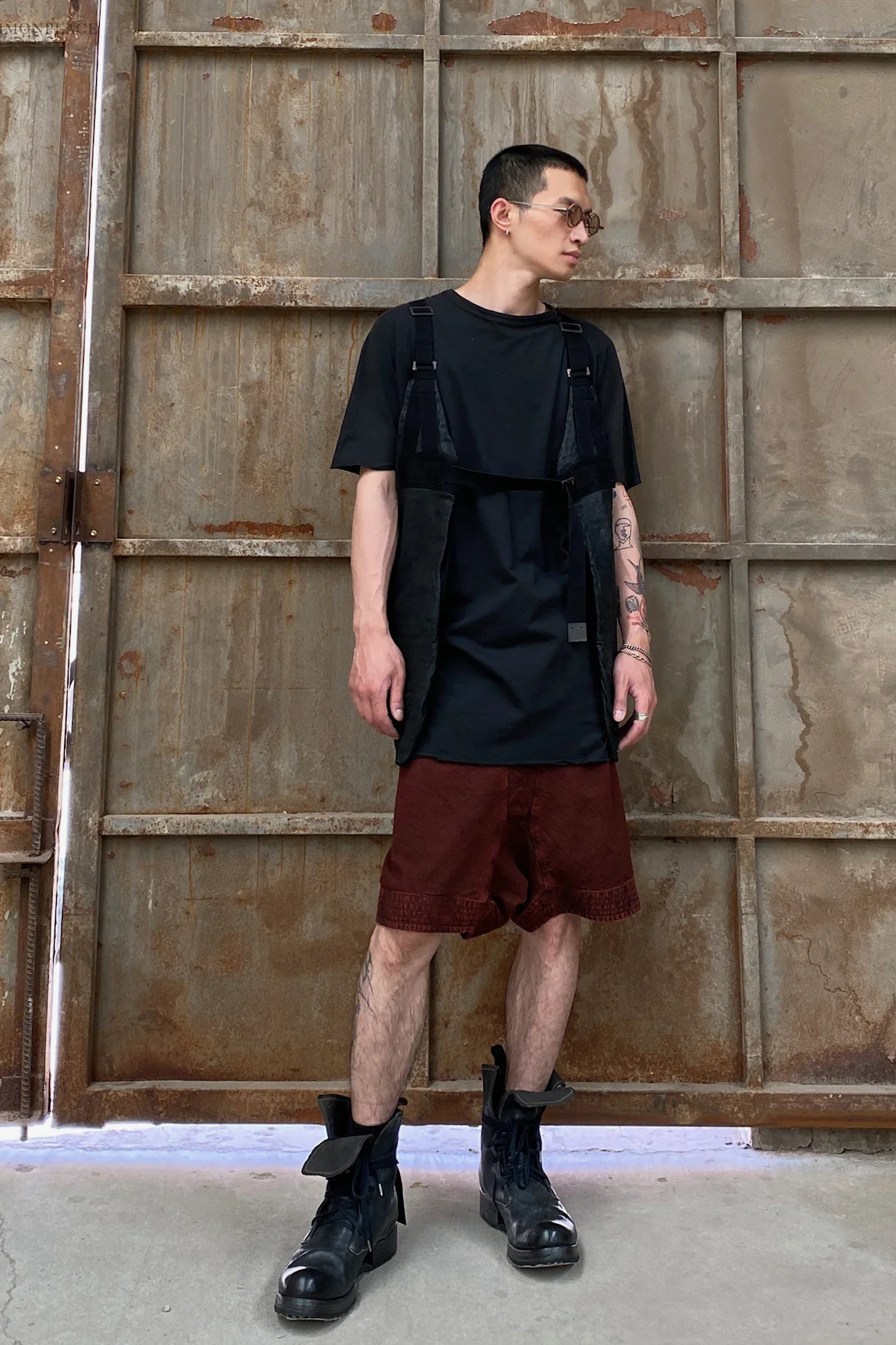BORIS BIDJAN SABERI Plant-dyed drawstring shorts P21 F1506F-W - Image 19