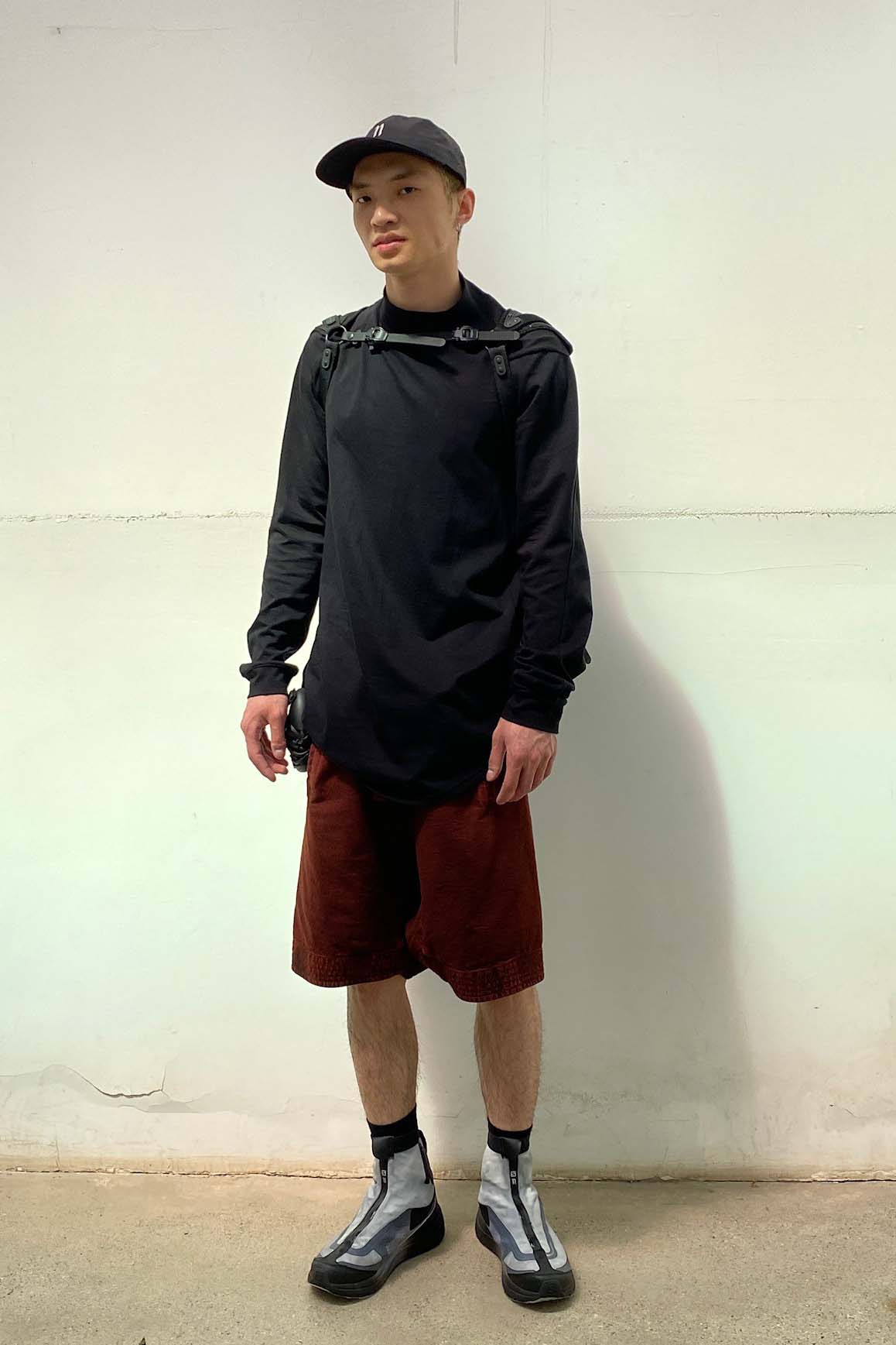 BORIS BIDJAN SABERI Plant-dyed drawstring shorts P21 F1506F-W - Image 3