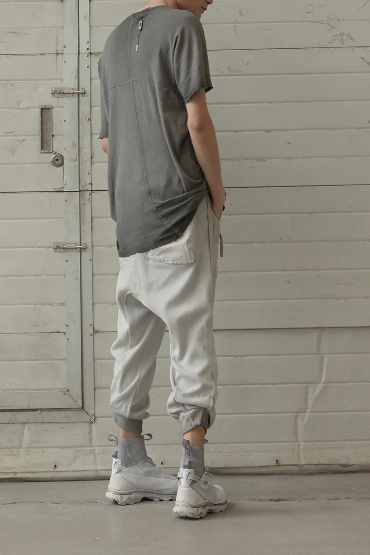 BORIS BIDJAN SABERI plant dyed pants P18.1 F0406C light gray - Image 17