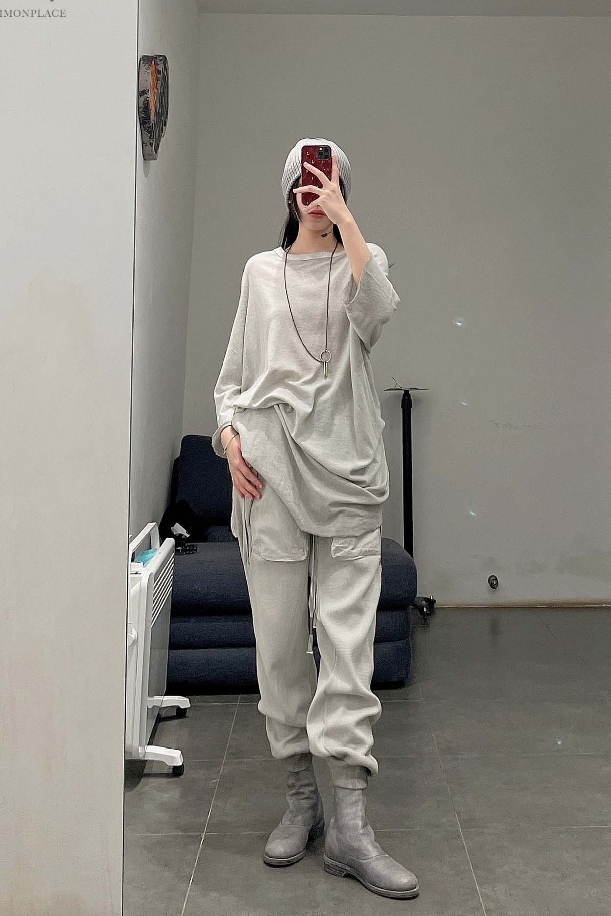 BORIS BIDJAN SABERI plant dyed pants P18.1 F0406C light gray - Image 21