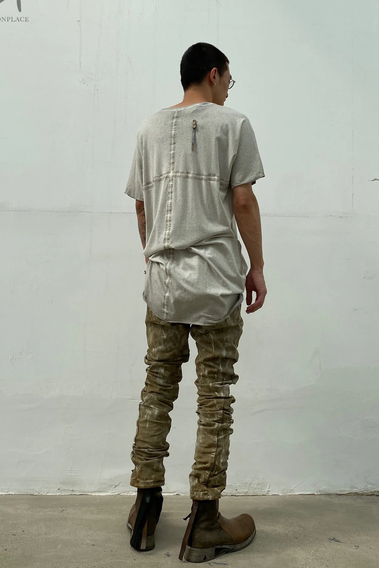 BORIS BIDJAN SABERI 胶染弯刀裤 P13 THGHT FIT FKU10001  3 - Image 17