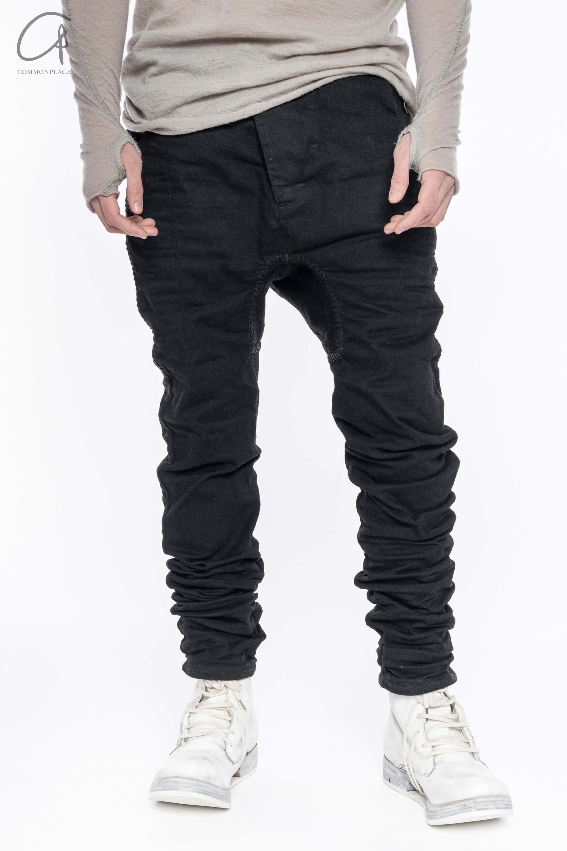 BORIS BIDJAN SABERI Pleated Trousers P14 SF F1603K Black - Image 4