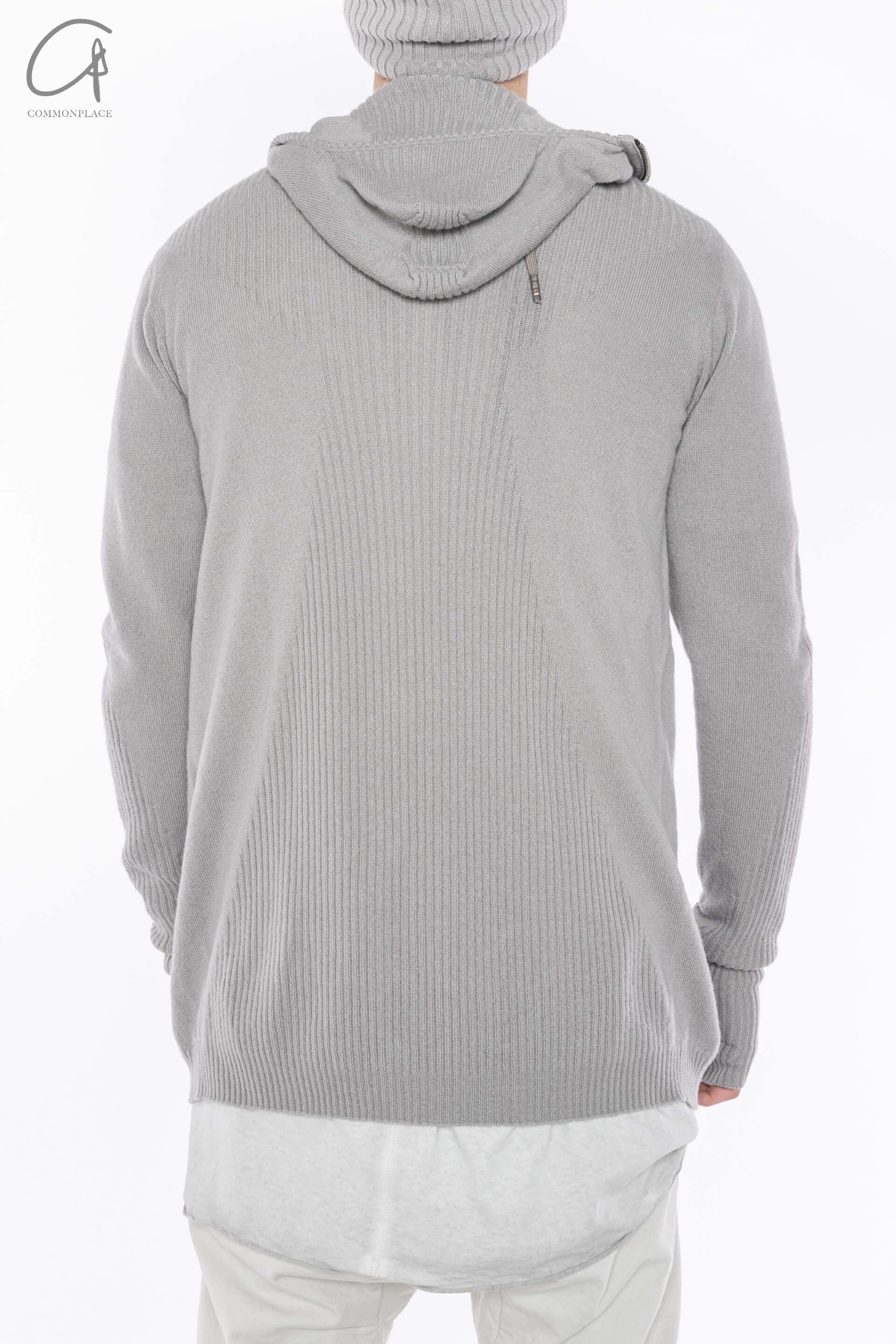BORIS BIDJAN SABERI Seamless 3D Knit Cashry Jacket KN3 FZB30008 Light Gray - Image 3