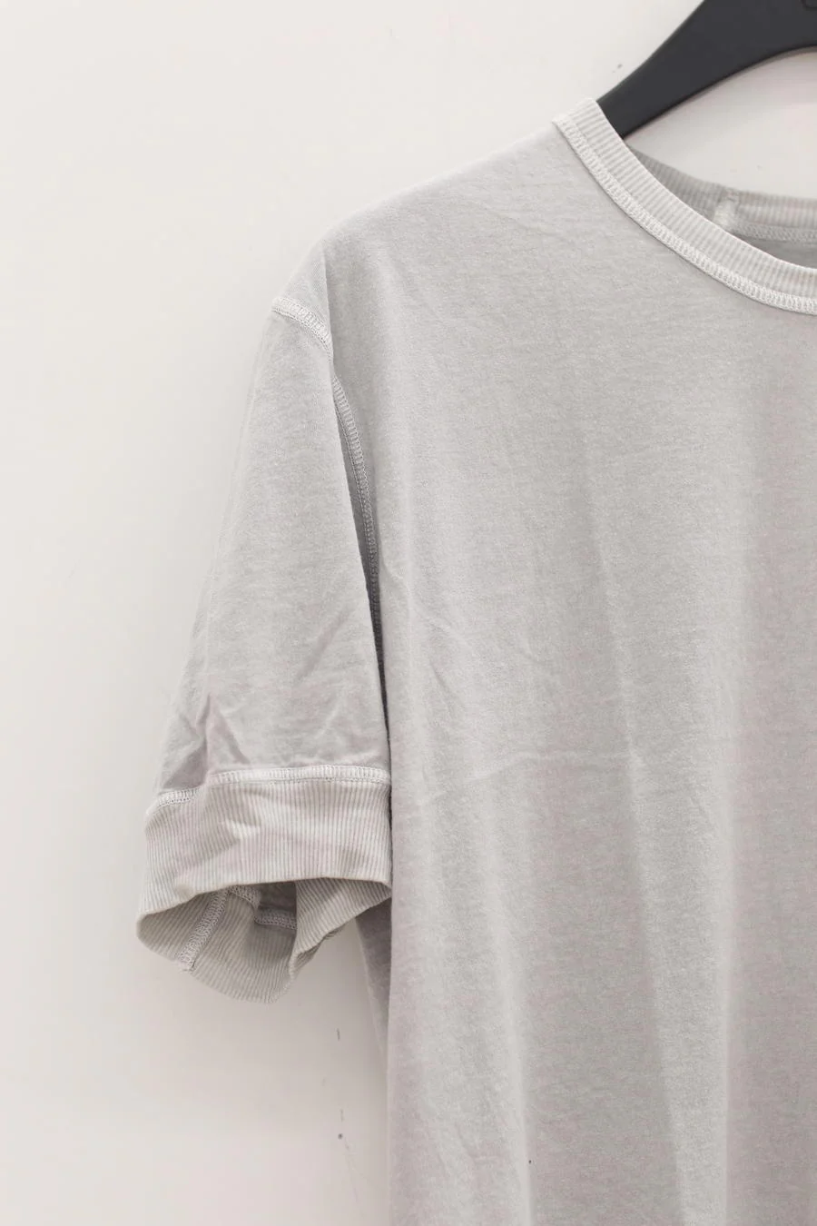BORIS BIDJAN SABERI short-sleeved T-shirt TS CLASSIC1 RIB RF F035 light gray  4 - Image 10