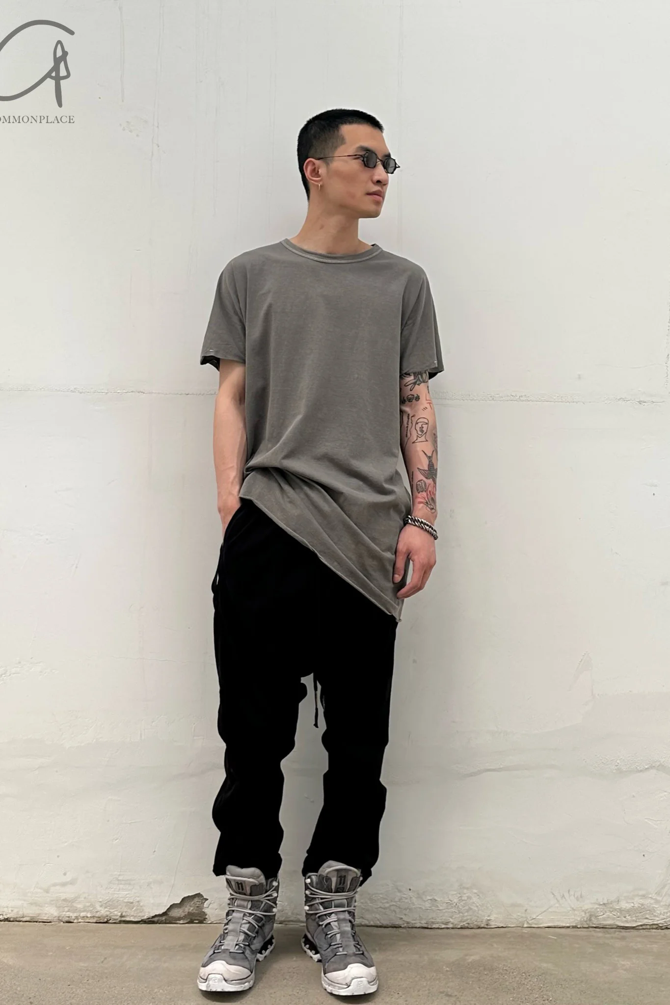 BORIS BIDJAN SABERI Short Sleeve T-Shirt TS ONE PIECE RF F035 Charcoal Gray 3 PBBS21 - Image 8