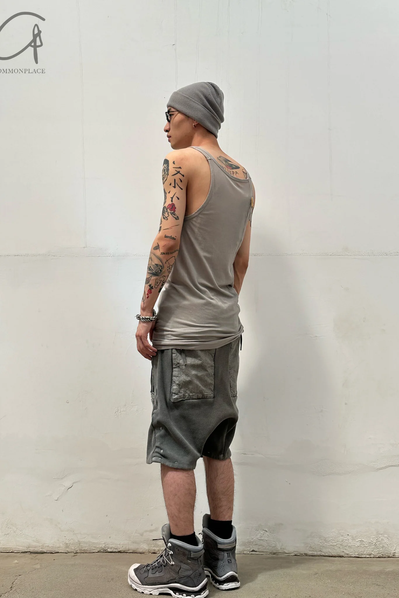 BORIS BIDJAN SABERI Shorts SS22 P8.1 F0406C Charcoal - Image 10