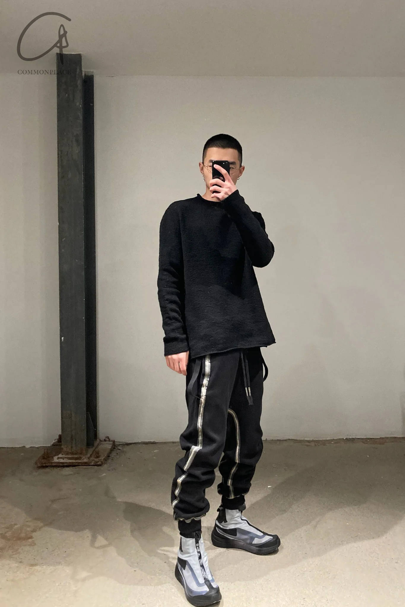 Boris Bidjan Saberi stitched object dyed casual pants AW21 P9.1 ST F0406C - Image 12