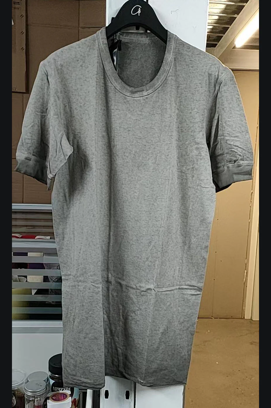 BORIS BIDJAN SABERI T -shirt AW22 TS Classic1 RIB RF F035 Fading Gray