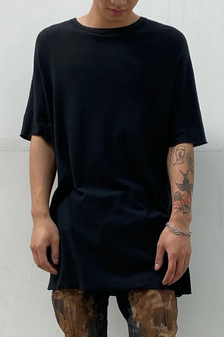 BORIS BIDJAN SABERI T-SHIRT BLACK ONE PIECE TS REGULAR FIT F033 PBBS21 4